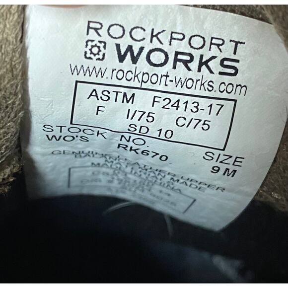 Rockport Works Women's Boat Shoes 9M Leather Blue Tan Sailing Club Steel Toe - Picture 3 of 9